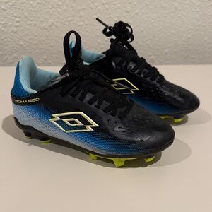 Lotto Kids Soccer Cletes - Black and Blue with Yellow Accents ⚽️⚽️